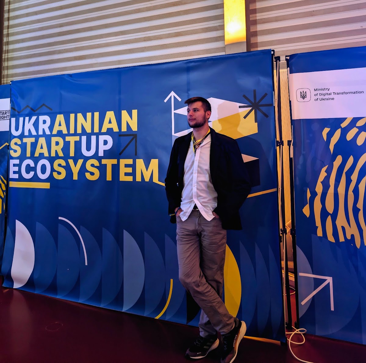 Владислав на конференции Ukrainian Startup Ecosystem